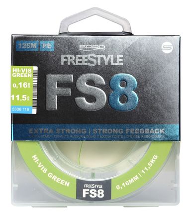 Tresse Spro Freestyle FS8 Braid Hi-Vis Chartreuse (125m)