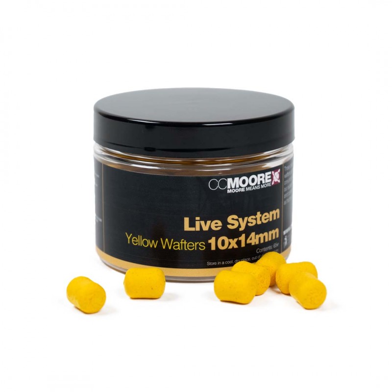 CC Moore Live System Dumbell Wafters 10x14mm (65g) - Yellow/Jaunes
