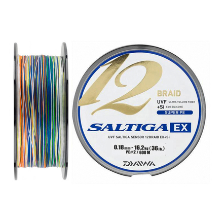 Tresse Daiwa Saltiga 12 EX+Si Multi Colour 600m