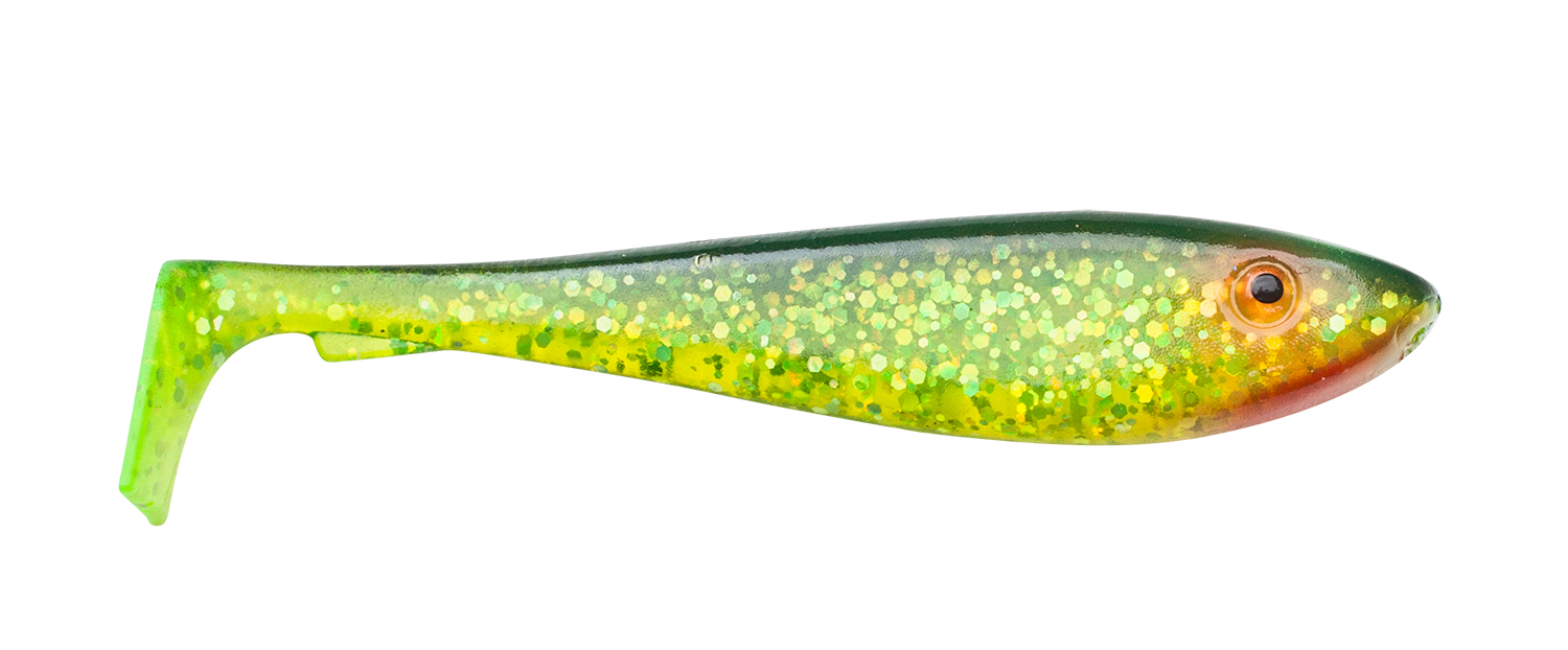 Svartzonker McRubber Shad 9cm (6 pièces) - Black n' Chartreuse