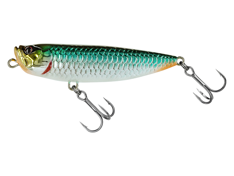 Leurre de Surface Molix WTD-65 Fat Rattlin' Série Tarpon, 6,5cm (6 g) - Poisson Proie au Dos Brun