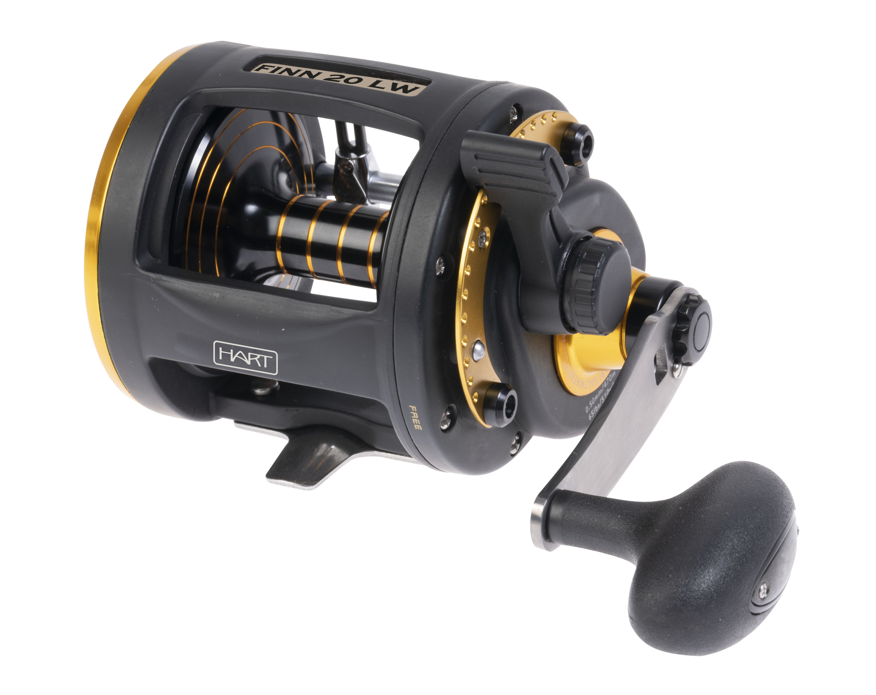 Moulinet mer de pêche à la traîne Hart Finn 20LW Trolling Reel RH