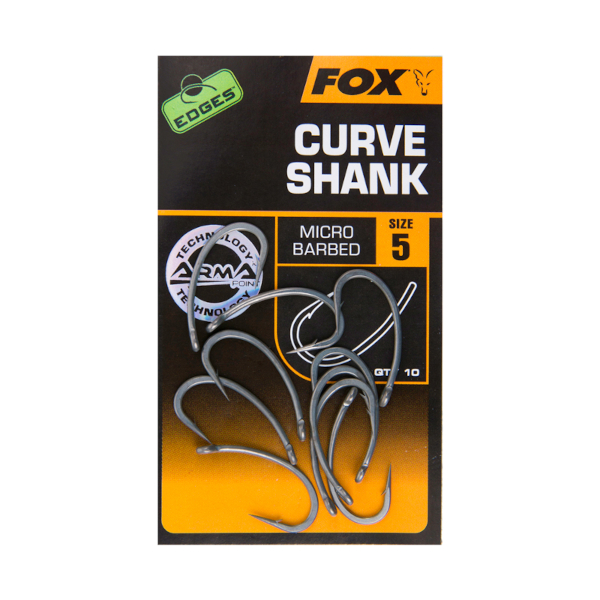 Hameçons Fox Edges Curve Shank - Hameçons Fox Edges Curve Shank Taille 5 micro ardillon