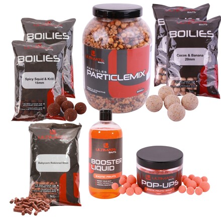 Ultimate Baits Carp Particules/Bouillettes Weekend Pack