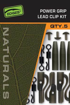 Fox Edges Naturals Power Grip Lead Clip Kit (5 pcs)