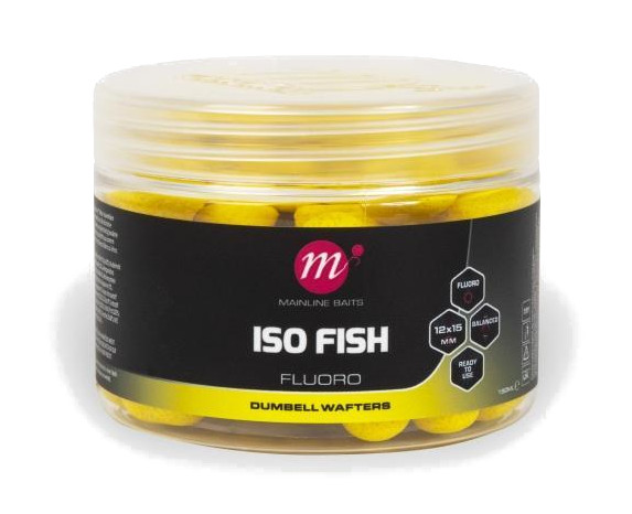 Appâts flottants Mainline ISO Fish Fluoro Dumbell 12x15mm - Jaune