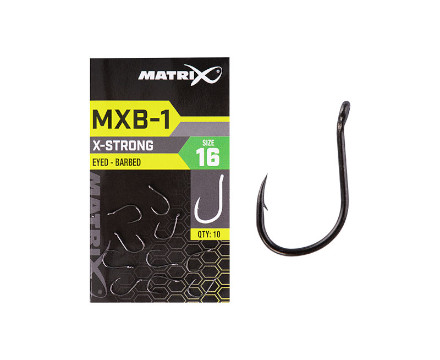 Hameçons avec ardillon Matrix MXB-1 Barbed  Eyed Black Nickel (10pcs)