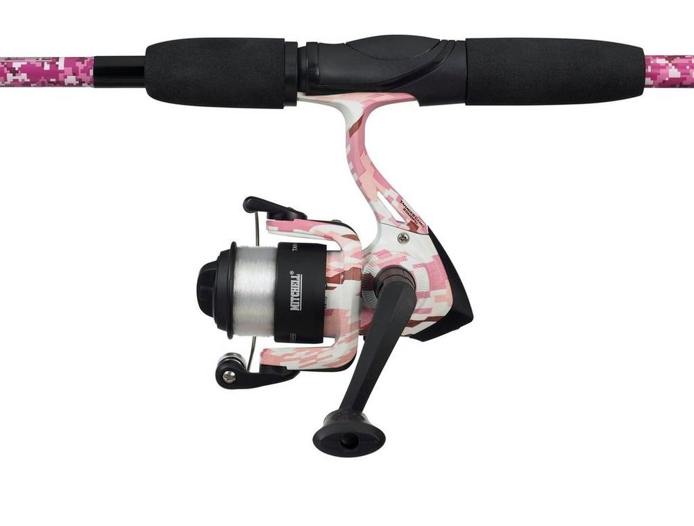 Combo télescopique Mitchell Tanager Pink Camo II Spin Combo