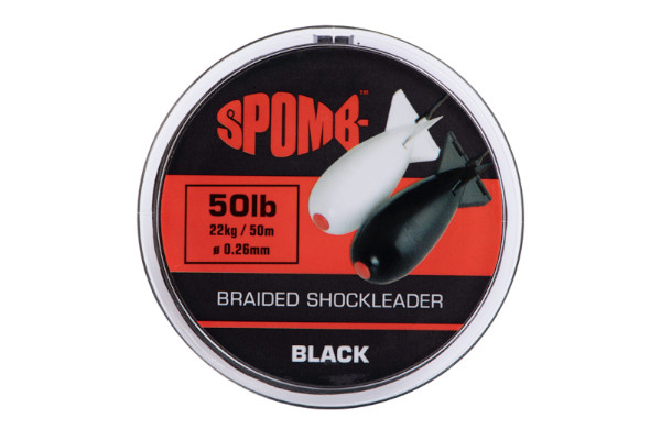 Spomb Braided Leader Black 50m 22kg/50lb