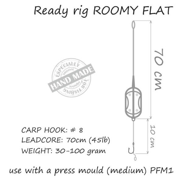 Life-Orange In-Line Carp Rig Roomy Flat