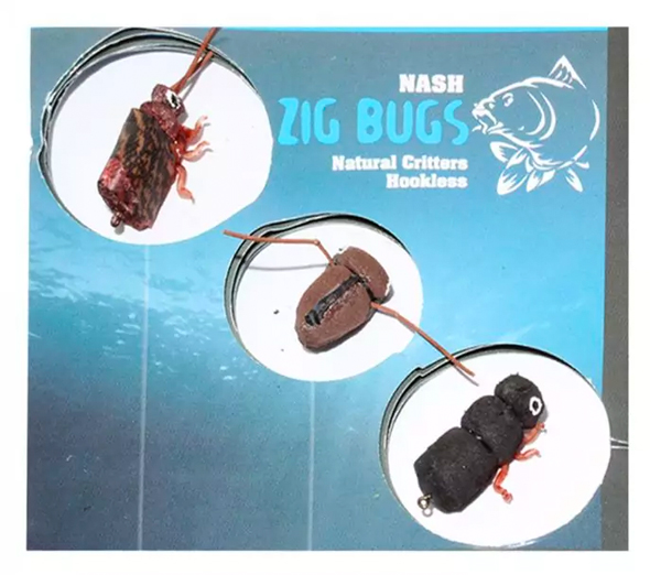 XPR Carp Tacklebox rempli d'outils de marques connues ! - Nash Zig Bugs Natural Critters Hookless