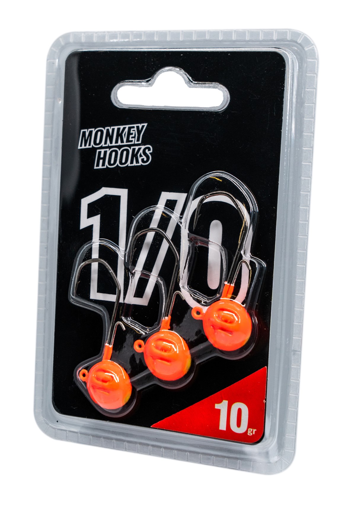 Têtes plombées Monkey Lures Monkey Hook 1/0 Orange (3 pcs)