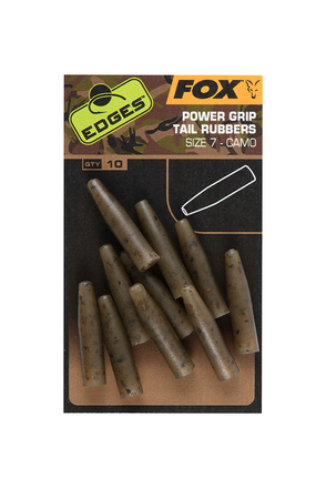 Fox Edges Camo Powergrip Tail Rubbers Taille 7 (10 pcs)