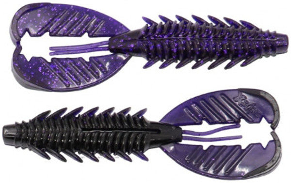 X Zone Adrenaline Craw 11cm, 6 pièces ! - Purple Shadow