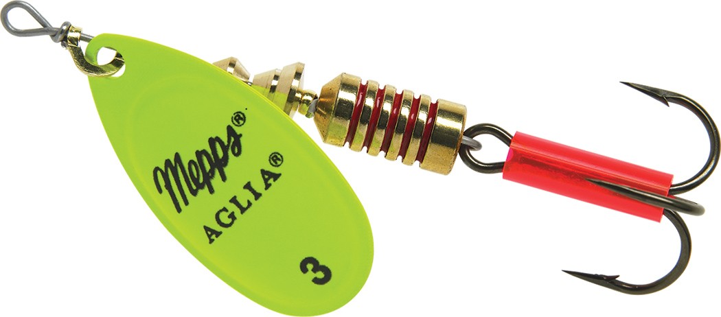 Cuillère Mepps Aglia Spinner Fluo Chartreuse