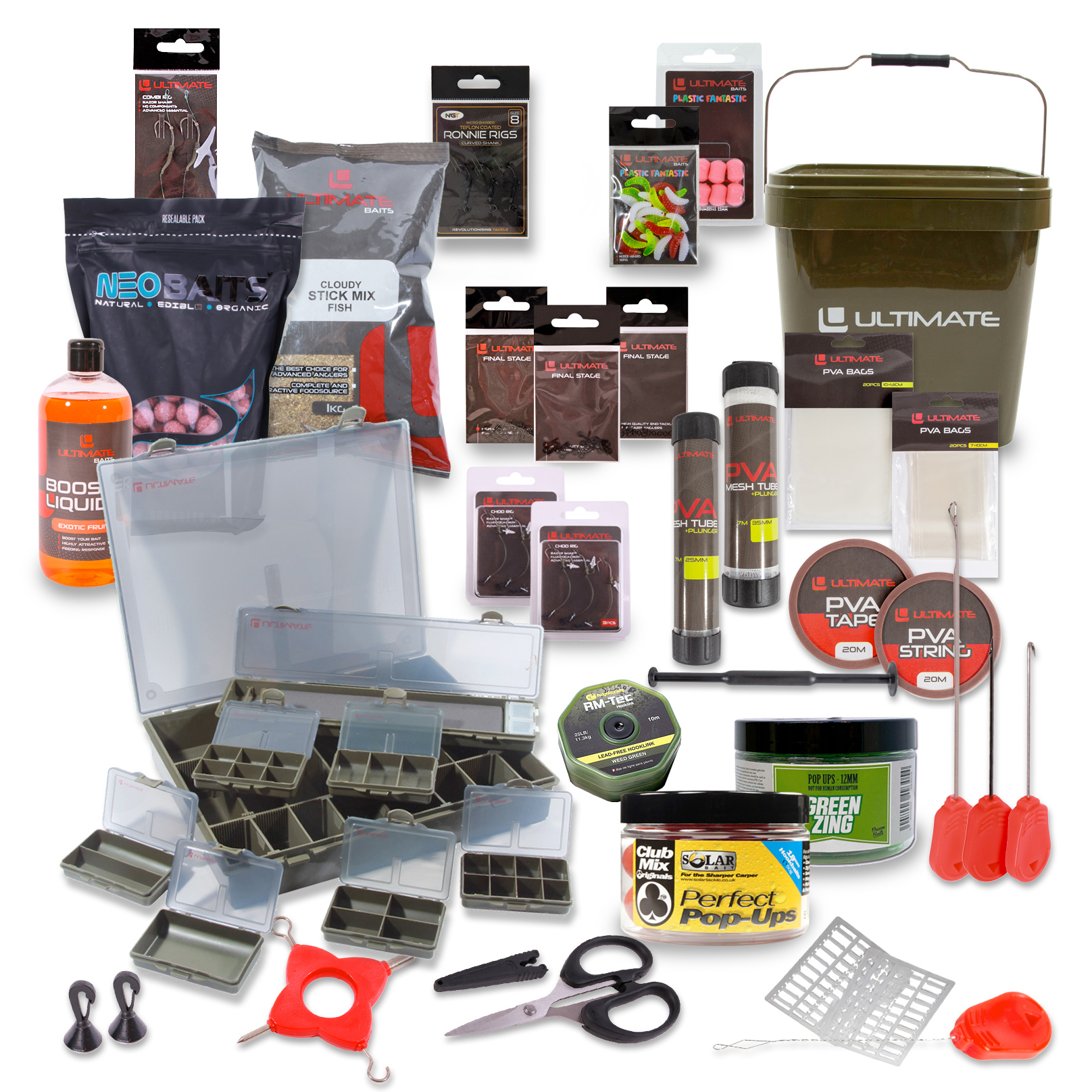 Carp Tacklebox - Boîte à pêche pour la carpe, remplie de matériel pour la carpe de grandes marques connues !