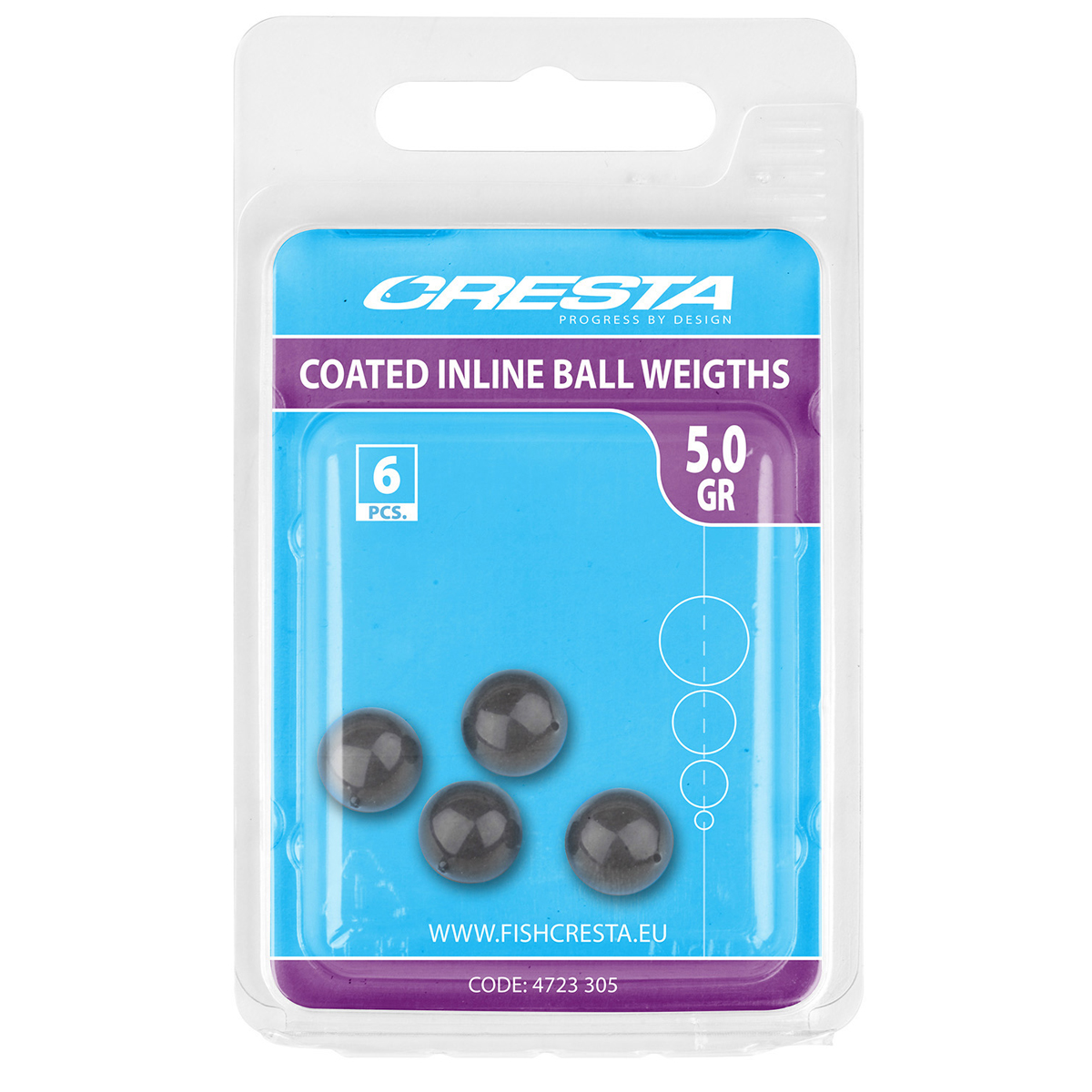 Cresta Coated Inline Ball Weights