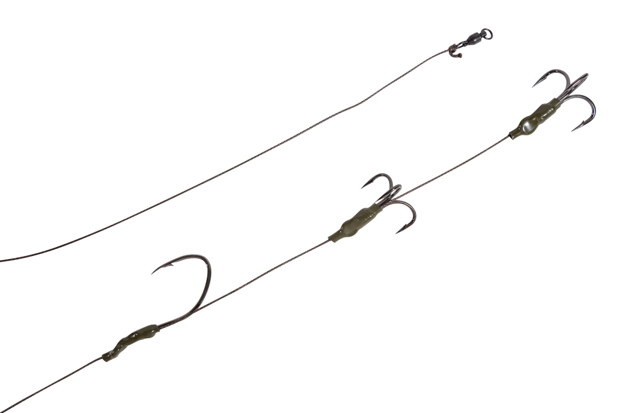Bas de ligne Silure Ultimate Catfish Rig Double Hook # 6/0 Simple + 3/0 + 4/0 Triples