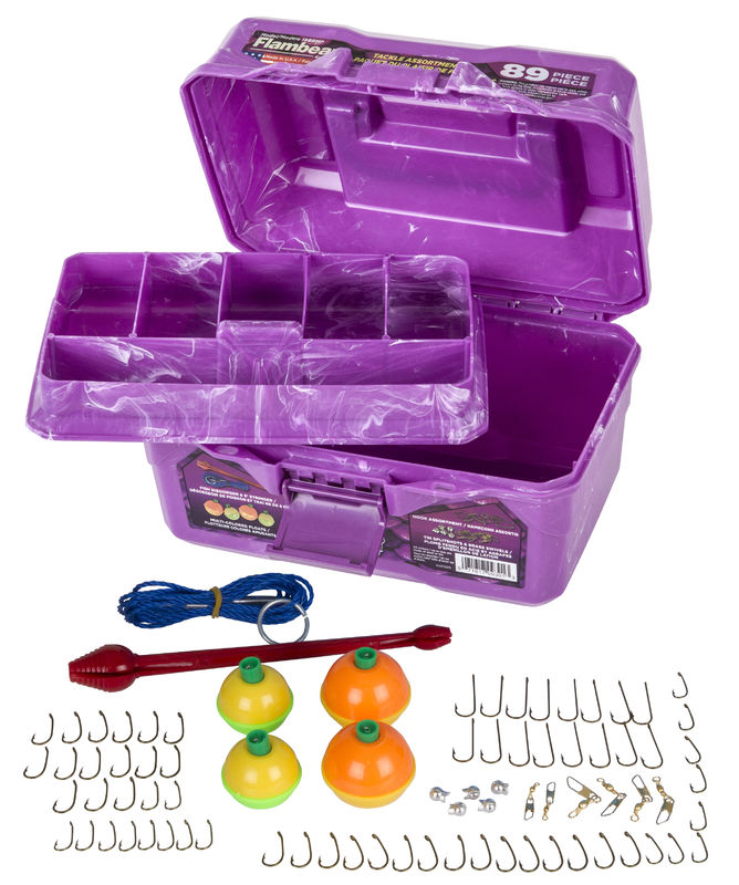 Coffre de pêche Flambeau Big Mouth Tackle Box Kit - Purple Swirl