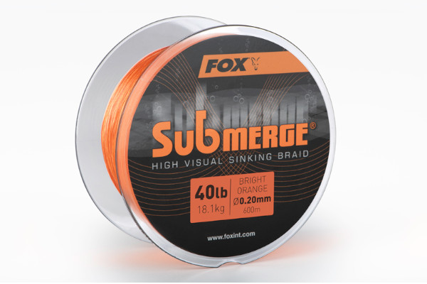 Fox SUBMERGE® High Visual Sinking Braid Bright Orange 600m (plusieurs options)