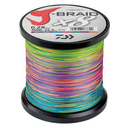 Tresse Daiwa J-Braid X8 Multi Colour 1500m