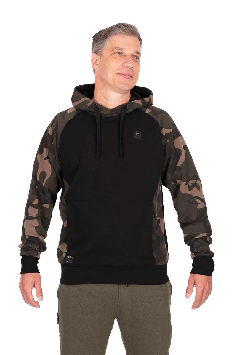 Sweat à capuche Fox Noir/Camo Pullover Premium 310