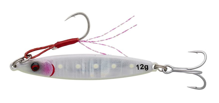 Savage Gear Flatline TG Pilker FS UV 4cm (12g) - White Glow