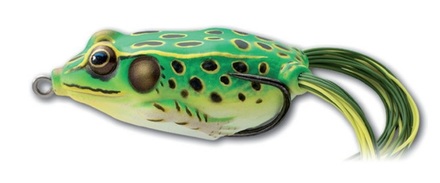 Leurre de surface Livetarget Lures Hollow Body Frog Green/Yellow 6.7cm (21g)