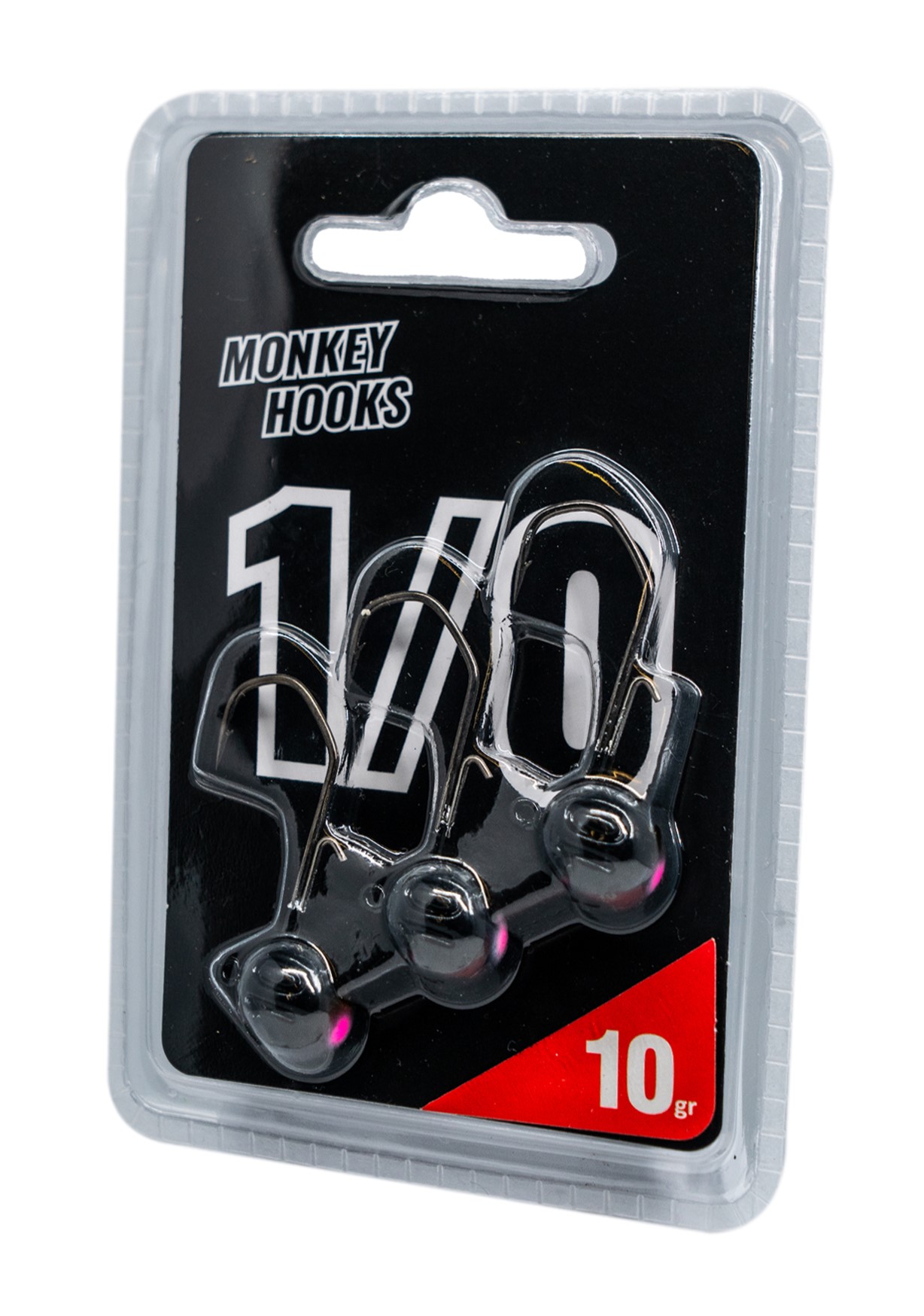 Têtes plombées Monkey Lures Monkey Hook 1/0 Black (3 pcs)