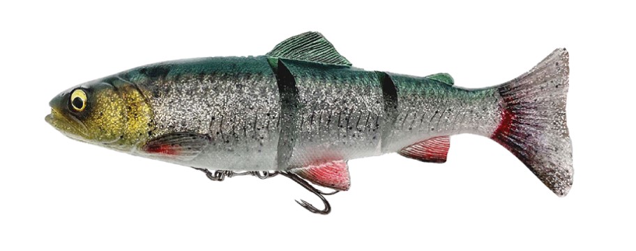 Leurre souple Savage Gear 4D Line Thru Trout 15cm (40g) - Green Silver