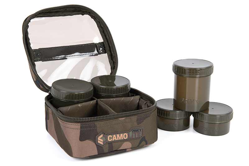 Trousse Fox Camolite 6 Pot Hookbait Case (Incl. 6 Pots)