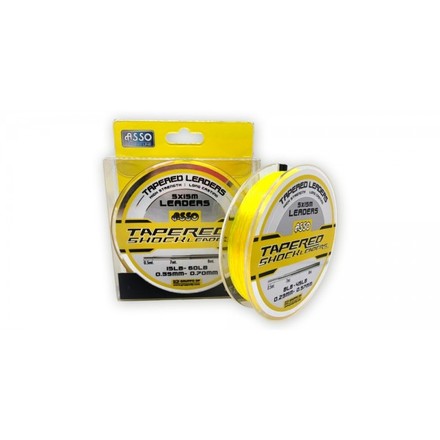 Arraché conique Asso Tapered Shock Leader 5x15m Yellow Fluo