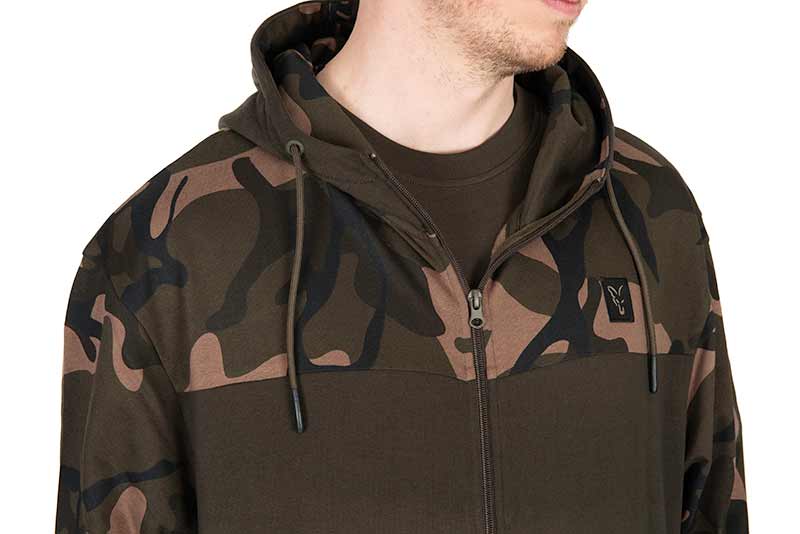 Veste Fox LW Khaki/Camo Split Zip Hoody