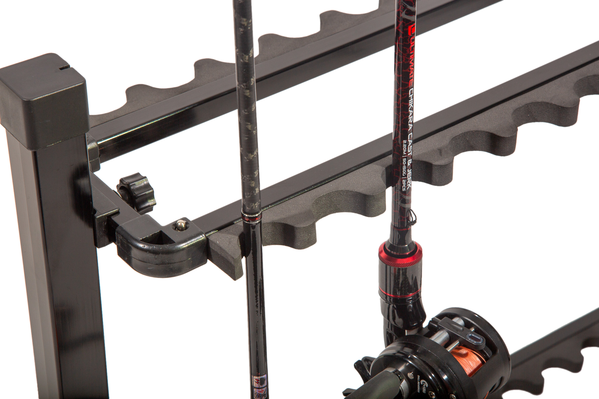 Présentoir pour cannes Ultimate Aluminium Rod Rack Black