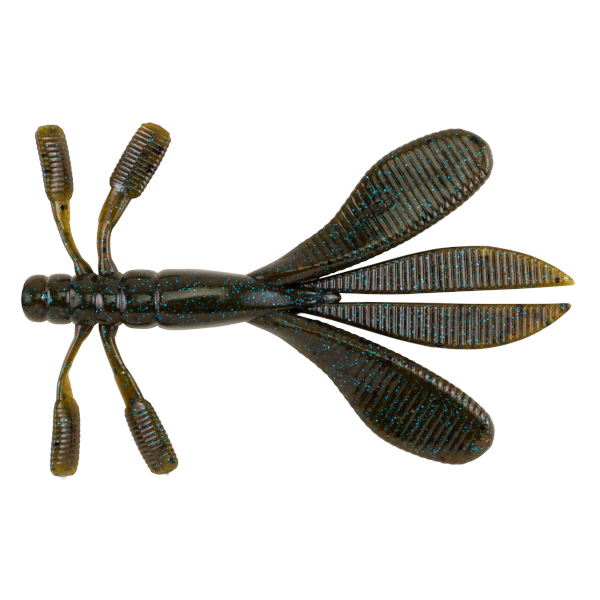 Berkley Powerbait Mantis Bug 4'' 8pcs - Green Pumpkin Blue