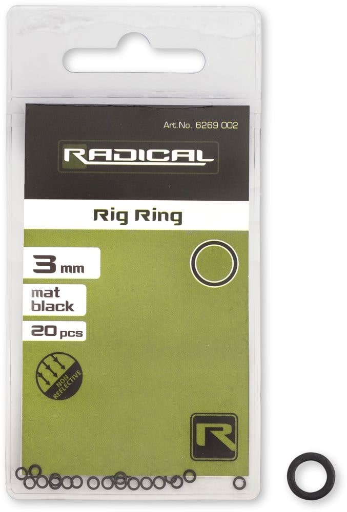 Anneau Radical Rig Ring Mat Black (20 pièces)