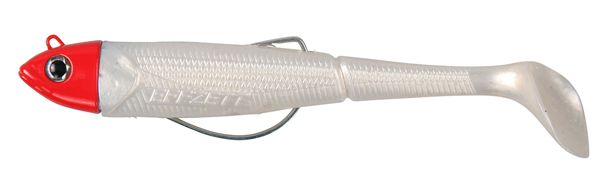 Effzett Kick-S Minnow Weedless Paddle Tail 150 mm - Red Head