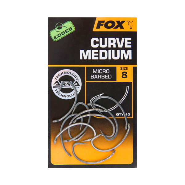 Fox Edges Curve Shank Medium - Fox Edges Curve Shank Medium 8 avec micro ardillon