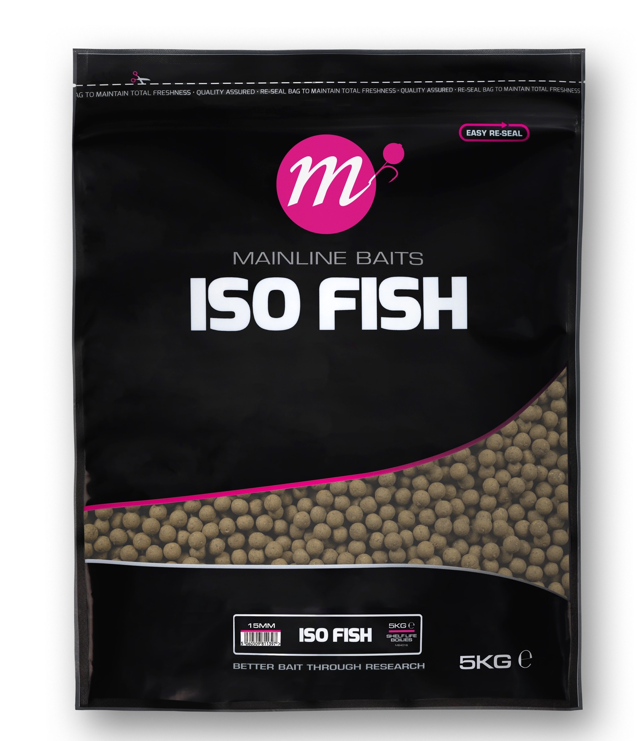 Bouillettes Mainline ISO Fish longue conservation (5kg) - 15mm