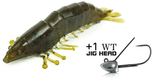 Molix Shrimp 2,5" & WT Jig Head - Green