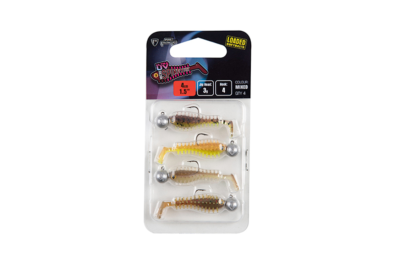 Leurre Souple Fox Rage Micro Spikey Fry Mixed UV Colour Pack Loaded (pré-montés) 4cm (3g) (4 pcs)