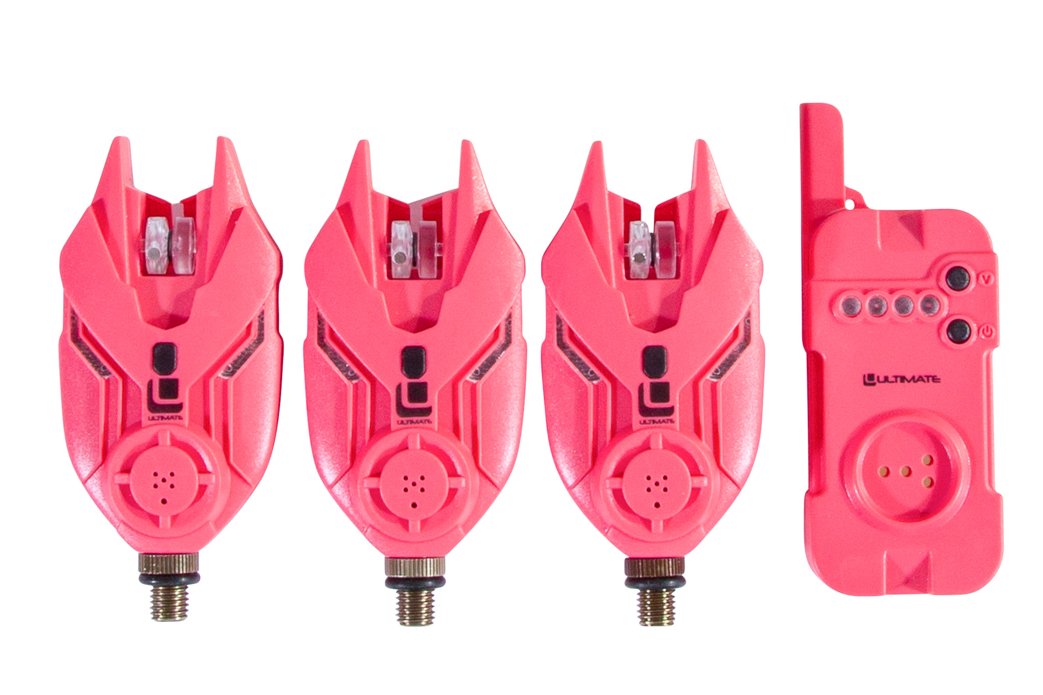 Détecteurs Ultimate E-Tension Pink Bite Alarm Set 3+1