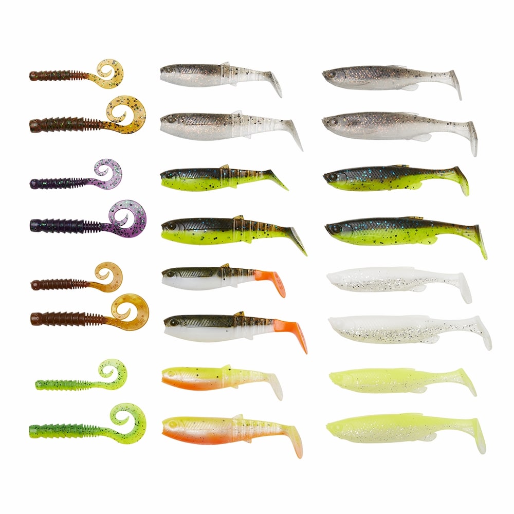 Boîte Leurres souples Savage Gear Cannibal Shad kit