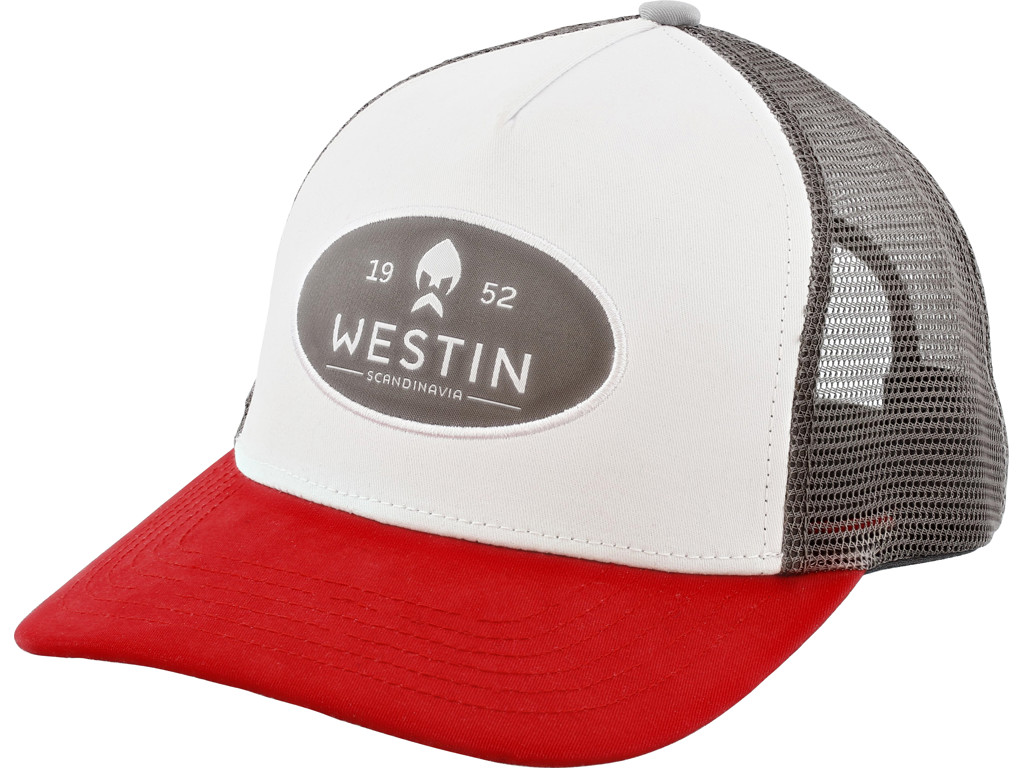 Westin W6 Classic Cap One Size Silver Grey/Red Casquette de pêche