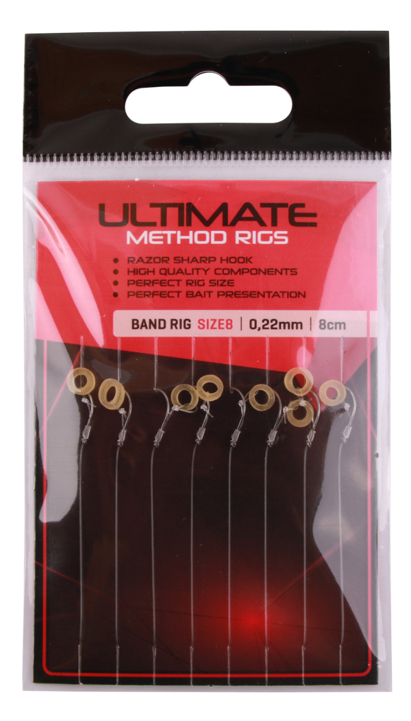 Ultimate Feeder Set avec Shimano FX 4000 FC Moulinet - Ultimate Method Hair Rig Baitband size 10 / 0,22mm / 8cm / 8pcs