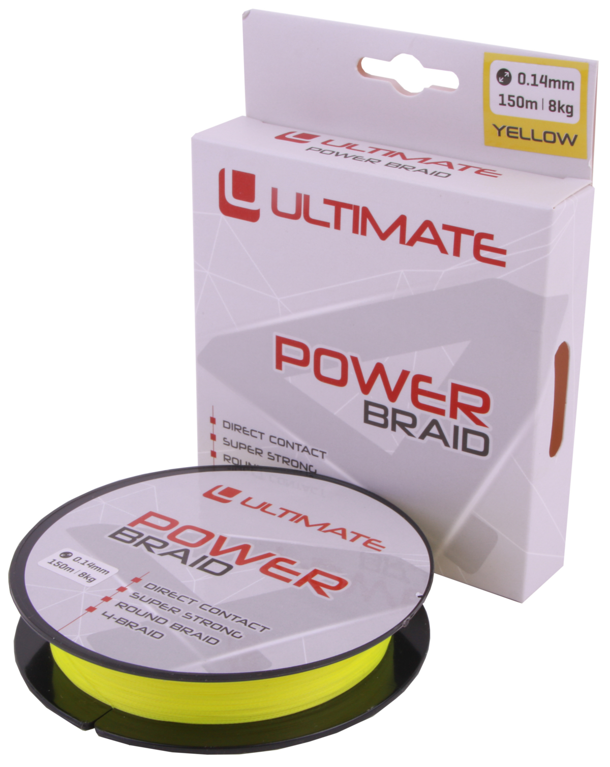 Tresse Ultimate Power Braid 0.14mm 8kg 150m Yellow/Jaune