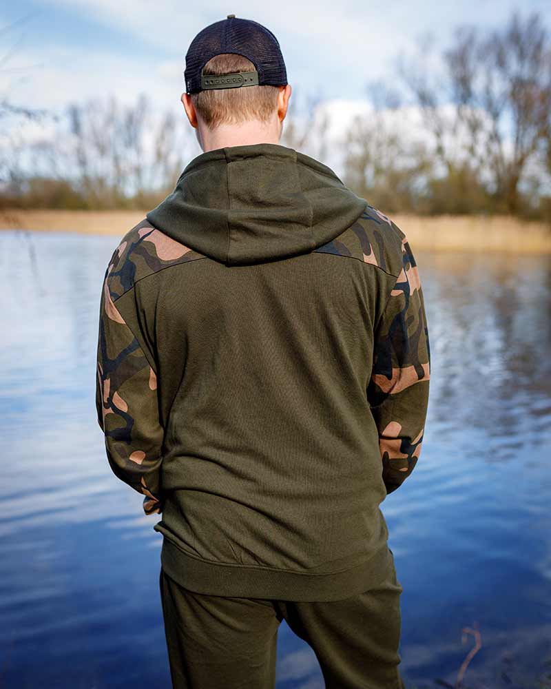 Veste Fox LW Khaki/Camo Split Zip Hoody