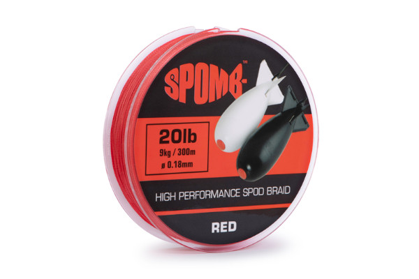 Tresse Spomb Braid Red 300m 9kg/20lb 0.18mm