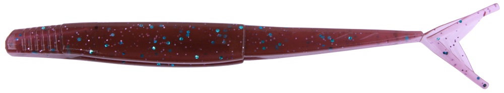 Glo-Pro Lures Fluke 5.25" (plusieurs options) - Night Crawler/Blue Flake