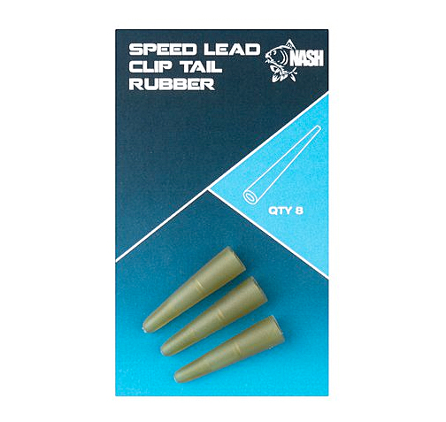 Nash Speed Lead Clip Tail Rubber (10 pcs) - Camou Green